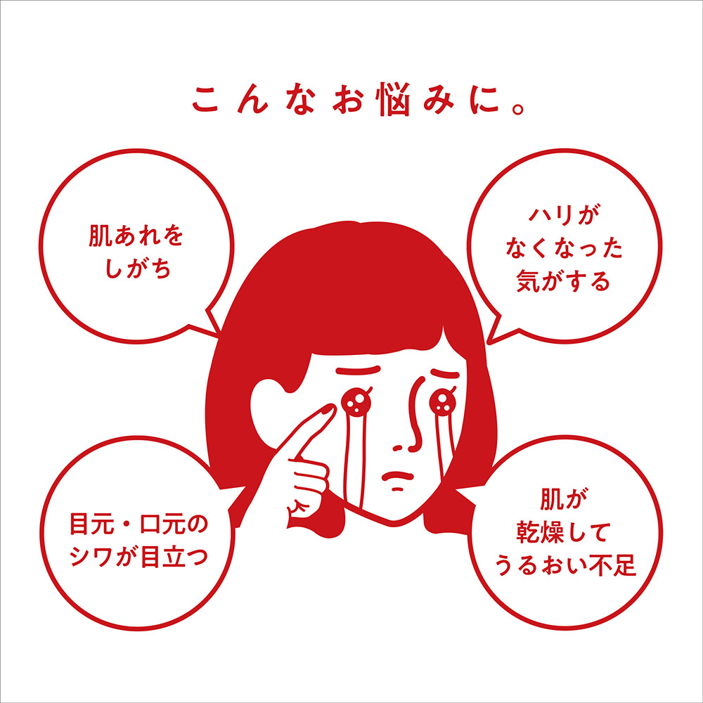 こんなお悩みに。肌あれをしがち ハリがなくなった気がする 目元・口元のシワが目立つ 肌が乾燥してうるおい不足